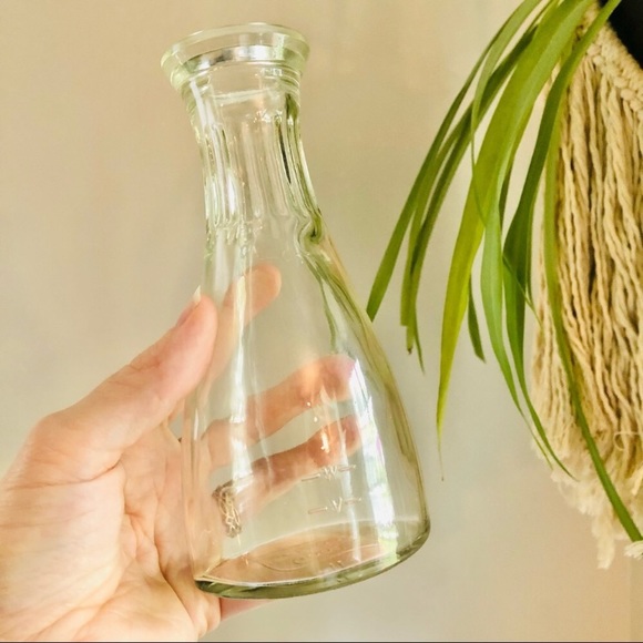 Vintage Clear Cylindrical Propogate Chemist Vase Jar Propogation Station Plant